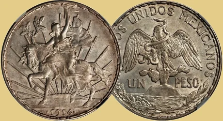 Assorted Mexican Revolutionary coins from Chihuahua, Durango, and Sonora.