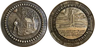 1967-Nebraska-Centennial-Commemorative-Medal A Nebraska Centennial commemorative medal, a historic item appraised by an expert Nebraska coin dealer.