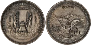 A Nevada Centennial "So-Called Dollar" medal, a historic item appraised by an expert Nevada coin dealer.