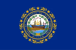 new-hampshire-state-flag The New Hampshire state flag, representing our service as a trusted New Hampshire coin dealer.