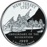 new-jersey-state-quarter-reverse Reverse of the New Jersey state quarter, valued by an expert New Jersey coin dealer.