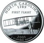 Reverse of the North Carolina state quarter, valued by an expert North Carolina coin dealer.