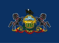 The Pennsylvania state flag, representing our service as a trusted Pennsylvania coin dealer.