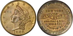 An S. Barker & Co. merchant token from Louisville, an item appraised by an expert Kentucky coin dealer.