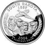 Reverse of the South Dakota state quarter, valued by an expert South Dakota coin dealer.