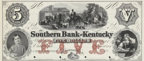 A rare obsolete banknote from the Southern Bank of Kentucky, appraised by a professional Kentucky coin dealer.