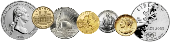U S and Foreign, Mint Sets, Proof Sets, and Commemorative Coins Information.