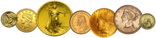 Here is a list of some of the various US gold coins we buy, ranked by their relative melt values.