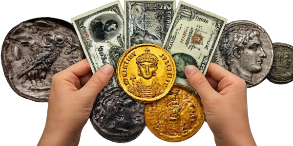 world-currency-ancient-coins-modern-banknotes