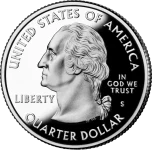 Obverse of the Wyoming state quarter, a coin our Wyoming coin dealers can appraise.